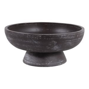 13x5 Brown Terracotta Pedestal Bowl