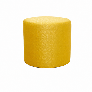 Custom Round D’Or Yellow Ottoman