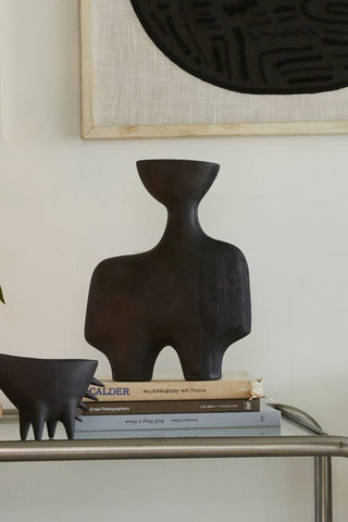 Black Sculpture Vase