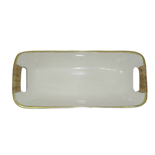 Enamel Metal Tray with Handles