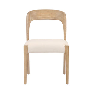 Winona Curved Wood Back Dining Chair with Upholstered Seat (Set of 2)