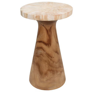 Kayu Petrified Wood Pedestal Table