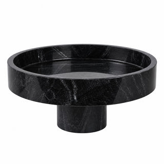 Marble Black Pedestal Bowl