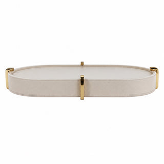 Taupe Leather Tray