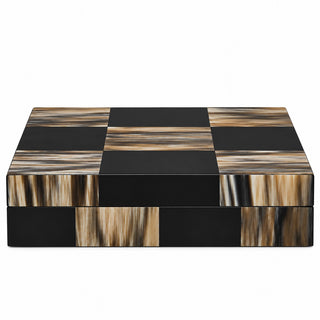 Etched Patterned Boxes, Black/brown