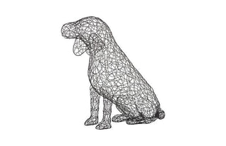Crazy Wire Dog Sculpture