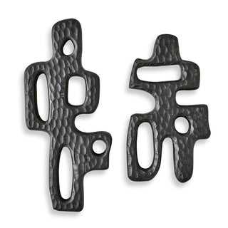 Black Chiseled Sculpture