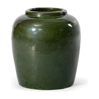 Green 18.25" Stoneware Vase