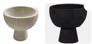 Pedestal Wood Bowl