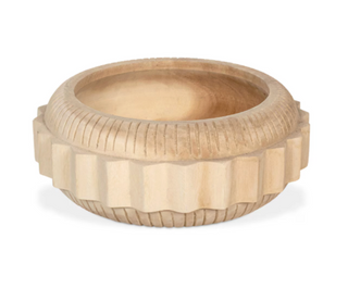 Geometric Wooden Bowl