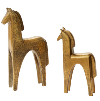 Gold Brass Horse