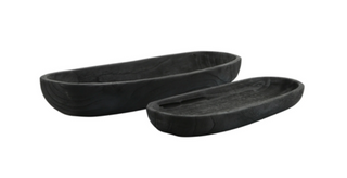 Black Wood Decor Long Plate