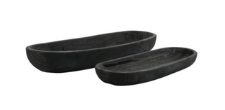 Black Wood Decor Long Plate