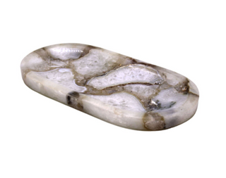 Oval Oyster Agate Tray