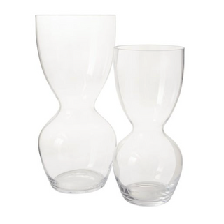 Hour Glass Glass Vase