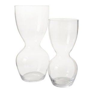 Hour Glass Glass Vase