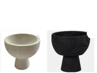 Pedestal Wood Bowl