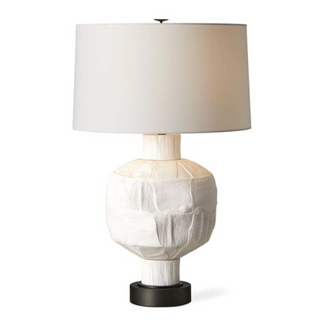 Interwoven White Table Lamp