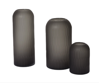 Smoky Dome Glass Vase