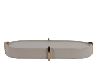 Taupe Leather Tray