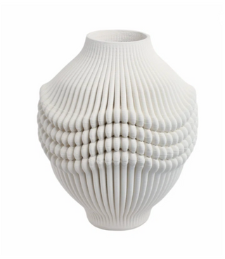 White 3D Porcelain Vase