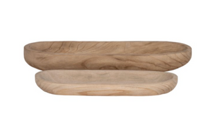 Natural Wood Decor Long Plate