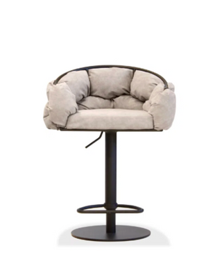 Puffer Gray Concrete Bar Stool