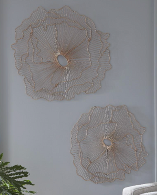 Copper Flower Wall Art