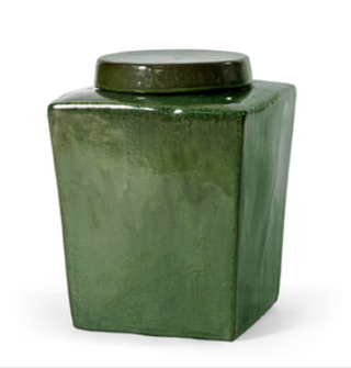 Green 16" Stoneware Vase