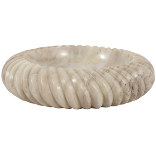 Ribbed Marble Bowl