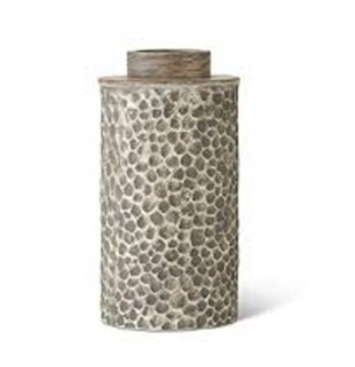 Gray Hammered Vase