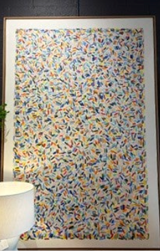 73.5'' x 49.5'' Framed Confetti Artwork