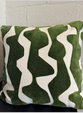 Green zag pillow 24x24