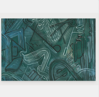 72.5'' x 48.5''  Evergreen Blues