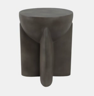 Concrete 19" Dark Gray Accent Table