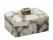 Agate Box With Natural Stone Knob