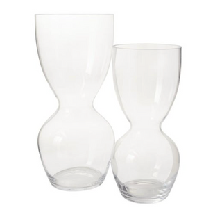 Hour Glass Glass Vase