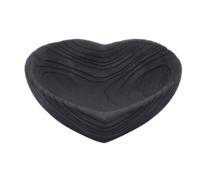 Black Wood Heart Bowl