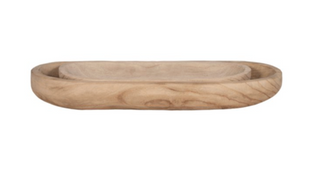Natural Wood Decor Long Plate