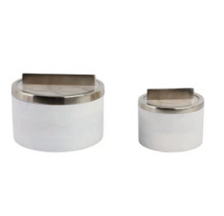 Wood and Mica Round Boxes