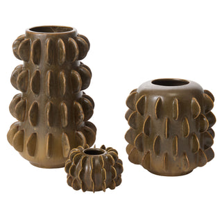 Ceramic Vase with Semicircle Tabs