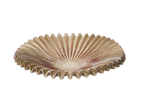 Brown Pleated Bowl