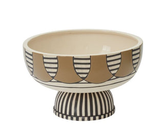 Carved Shaped Footed Bowl